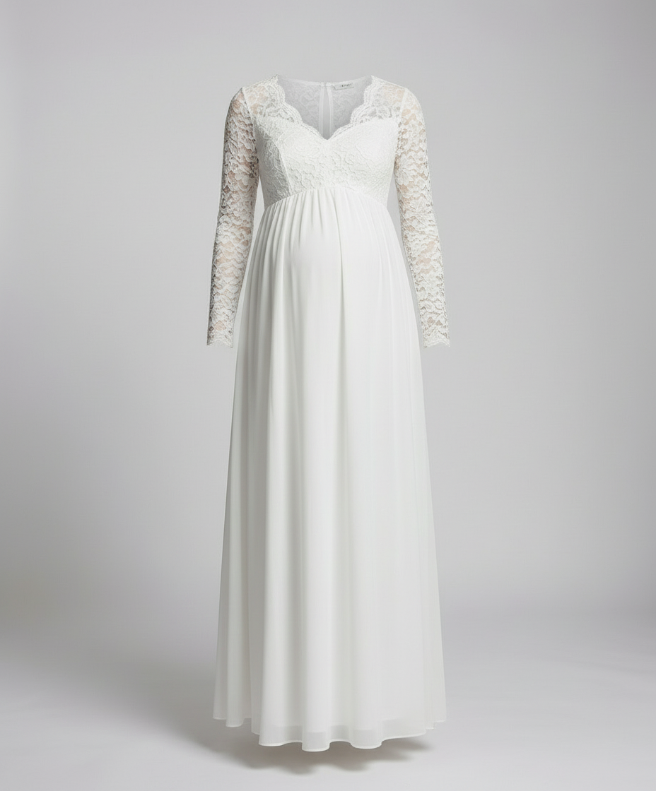 Elegantes Spitzen-Maxikleid für Schwangere | Heidi-Mode
