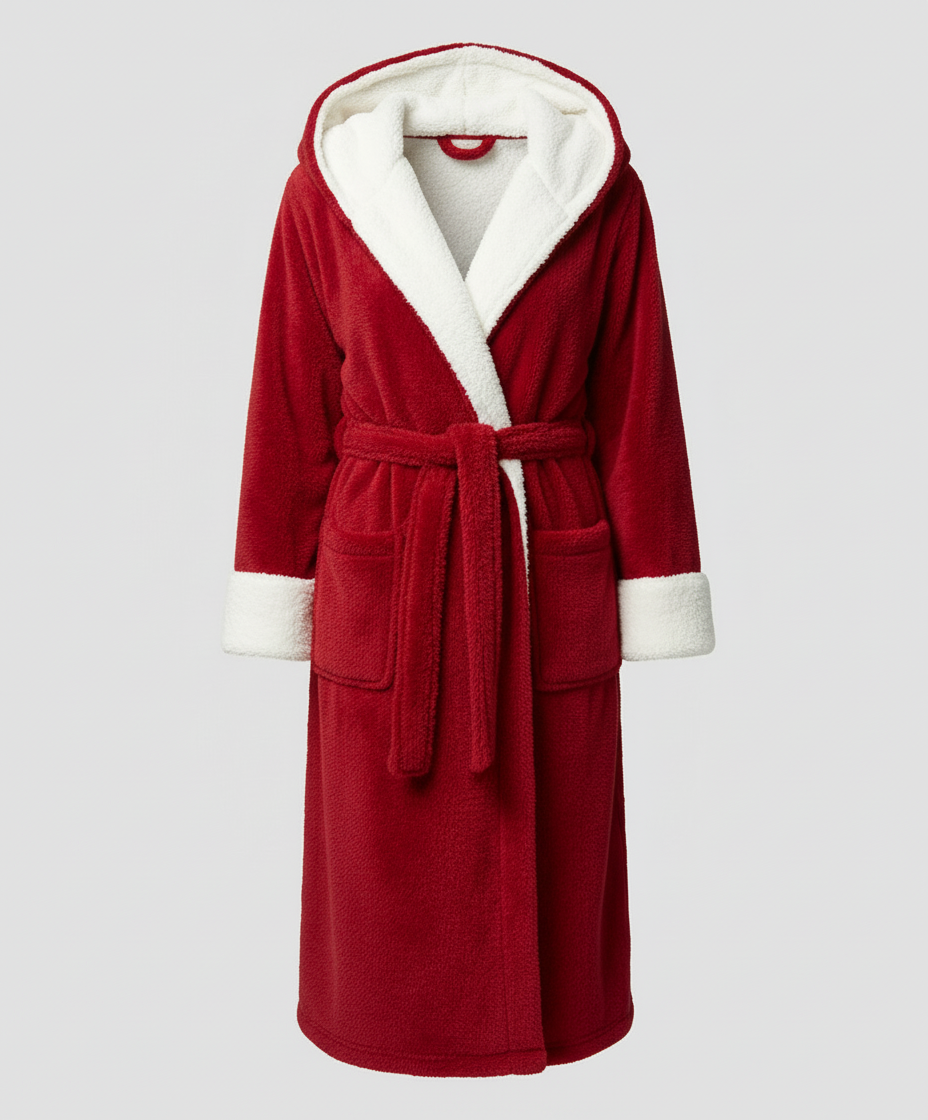 Kuscheliger Fleece Morgenmantel Damen