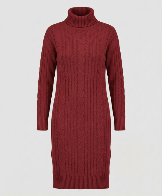 Elegantes Warmes Strickkleid Winter | Heidi-Mode