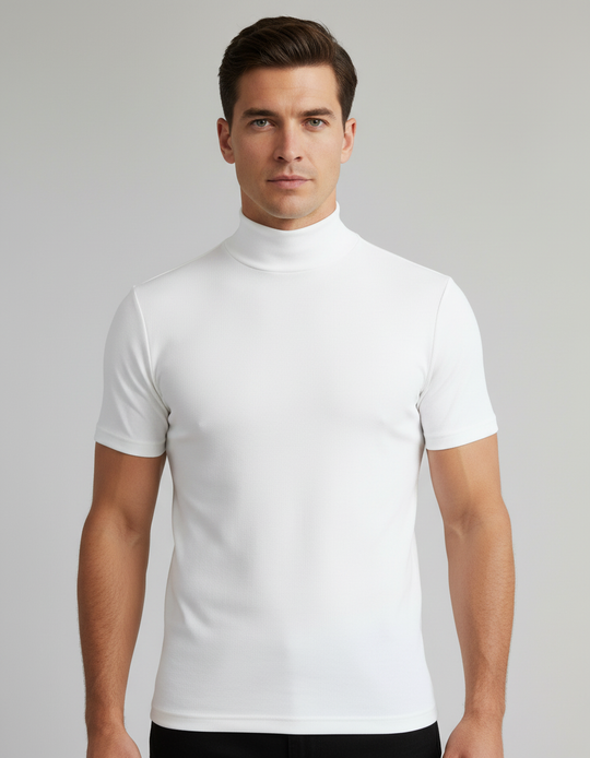 Rollkragen Slim Fit Herrenhemd
