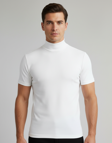 Rollkragen Slim Fit Herrenhemd