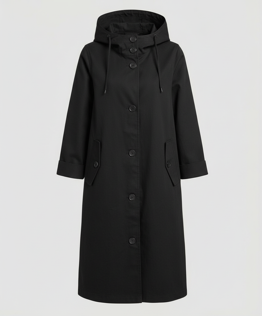 Bequemer Regen Trenchcoat Damen Kapuze | Heidi-Mode