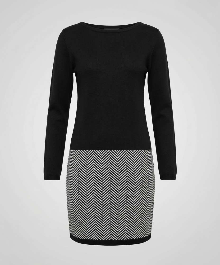 Schickes Hahnentritt Kleid Damen