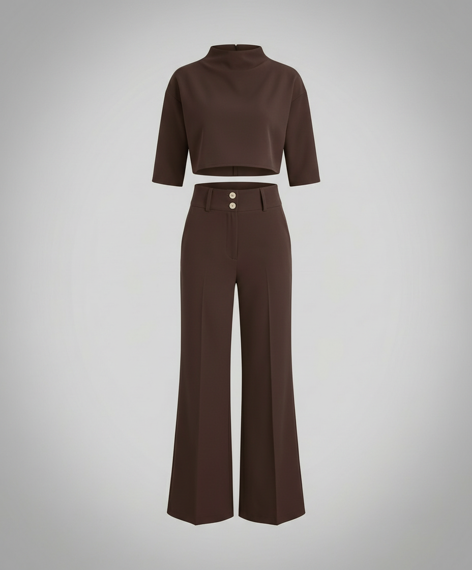 Tailliertes Herbst Hosenset Damen | Heidi-Mode