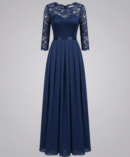 Elegantes Spitzen Brautjungfernkleid