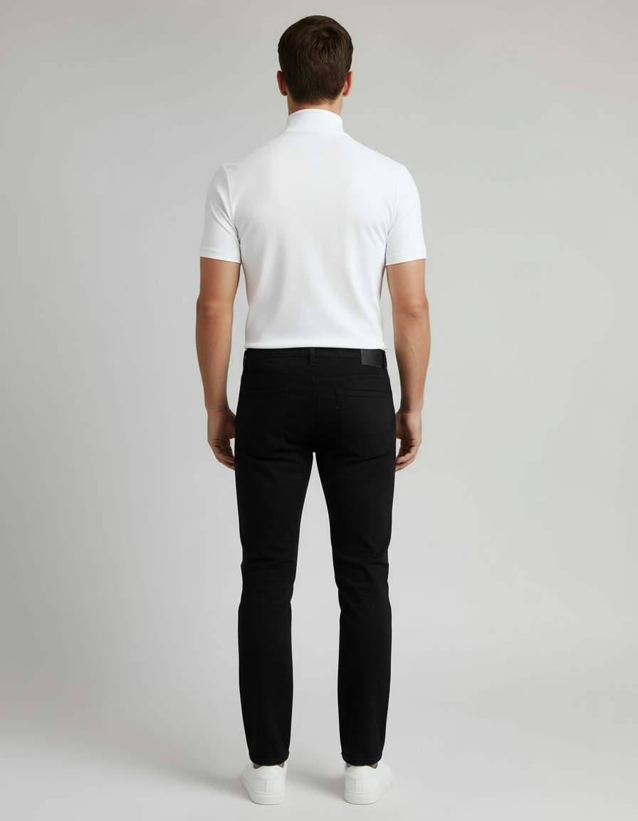 Rollkragen Slim Fit Herrenhemd