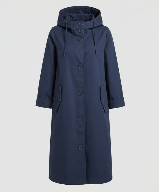 Bequemer Regen Trenchcoat Damen Kapuze | Heidi-Mode