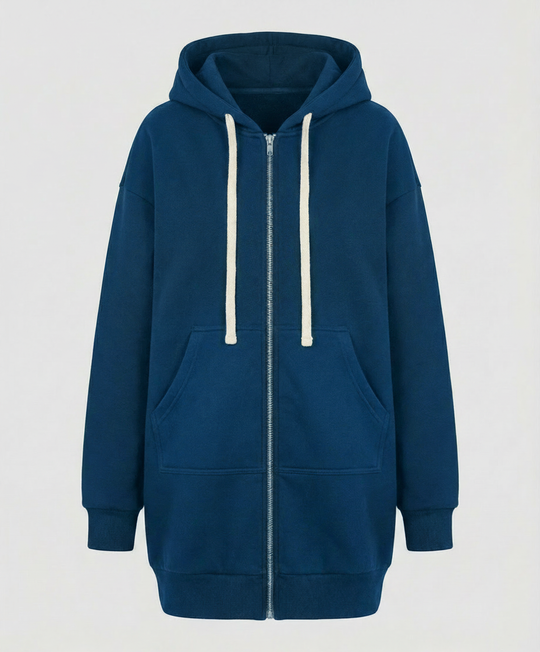 ShopNory | Zip-Up Hoodie knielang