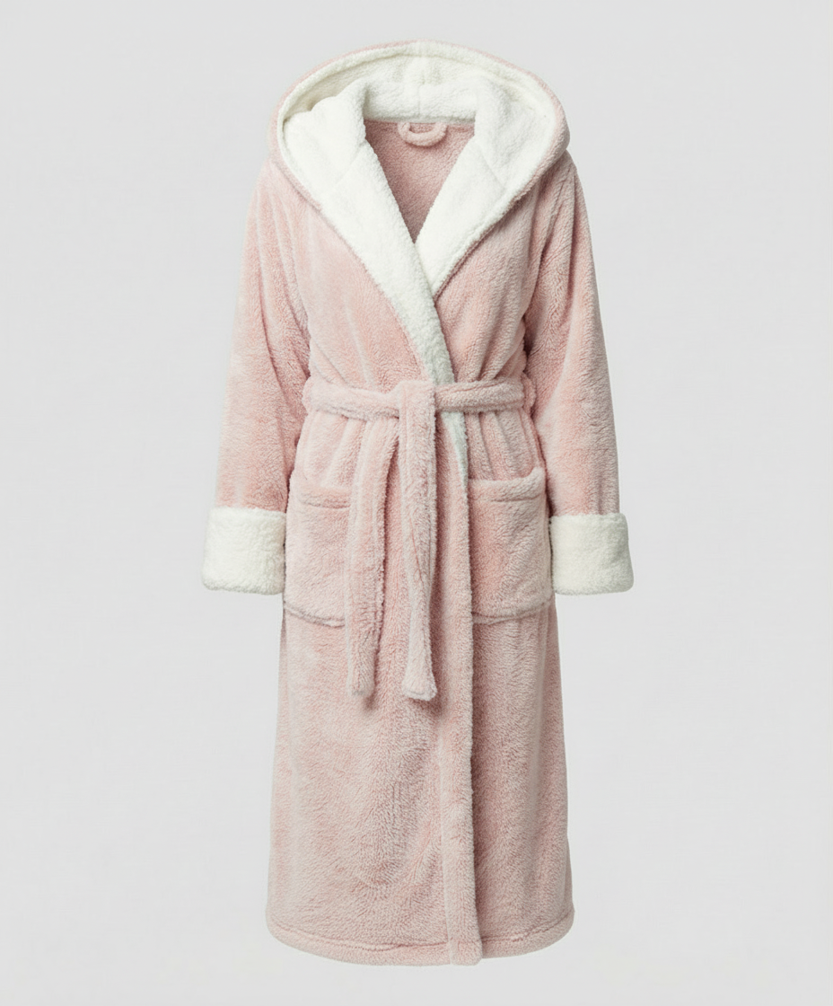 Kuscheliger Fleece Morgenmantel Damen