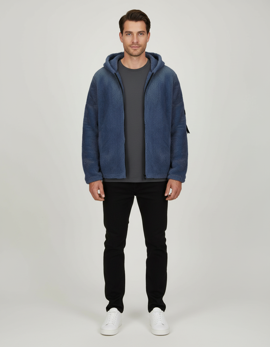 Schwere Fleece Winterjacke