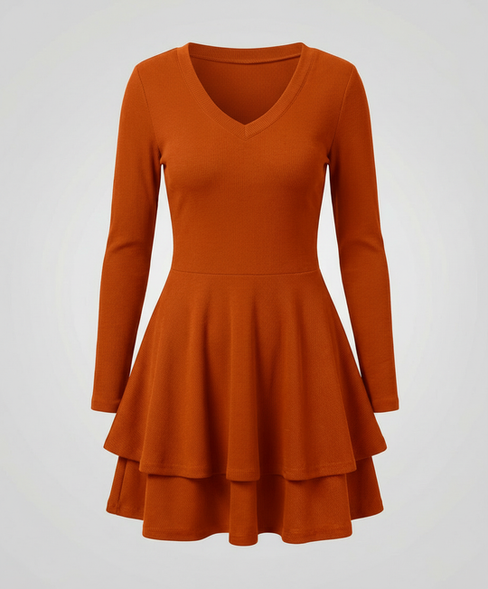 Damen Wickelkleid Rüschen | Heidi-Mode