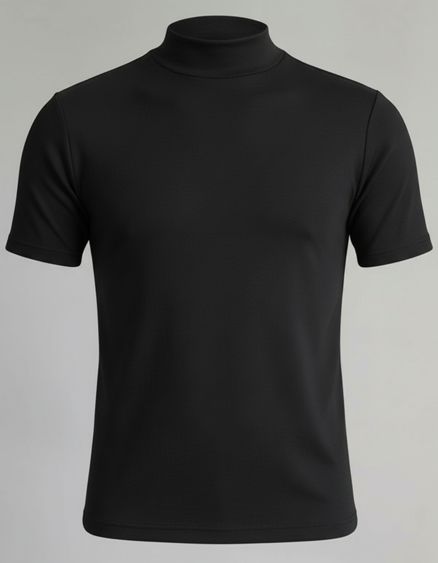 Rollkragen Slim Fit Herrenhemd