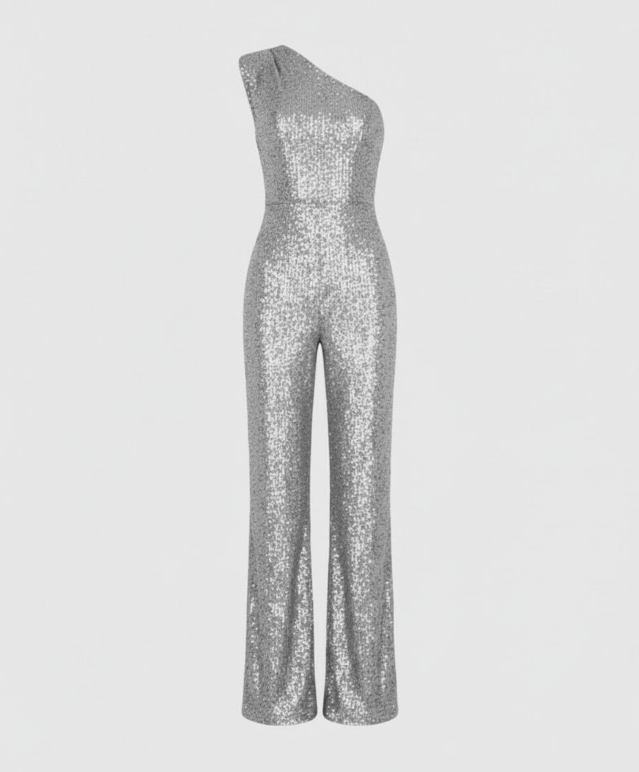 Moderner Pailletten Jumpsuit Damen