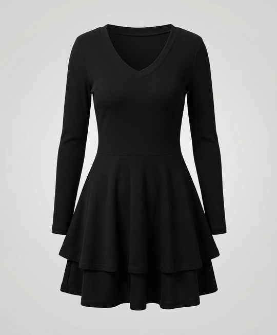 Damen Wickelkleid Rüschen | Heidi-Mode