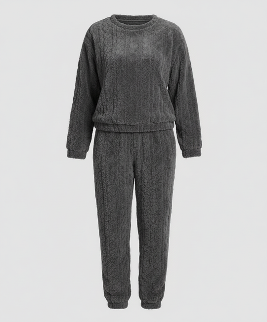 Kuscheliges Damen Fleece-Pyjama-Set