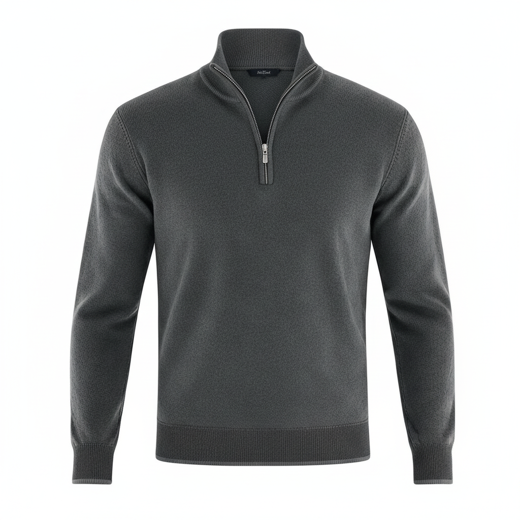 Eleganter Merino Komfort Pullover Damen Reißverschluss Moderne Strickware | Shop Nory