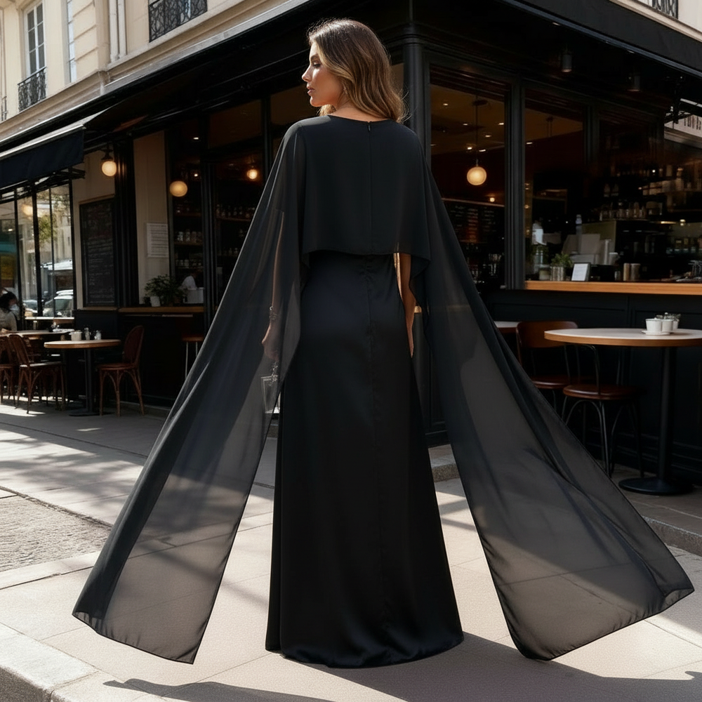Lange Frauenkleider aus Satin