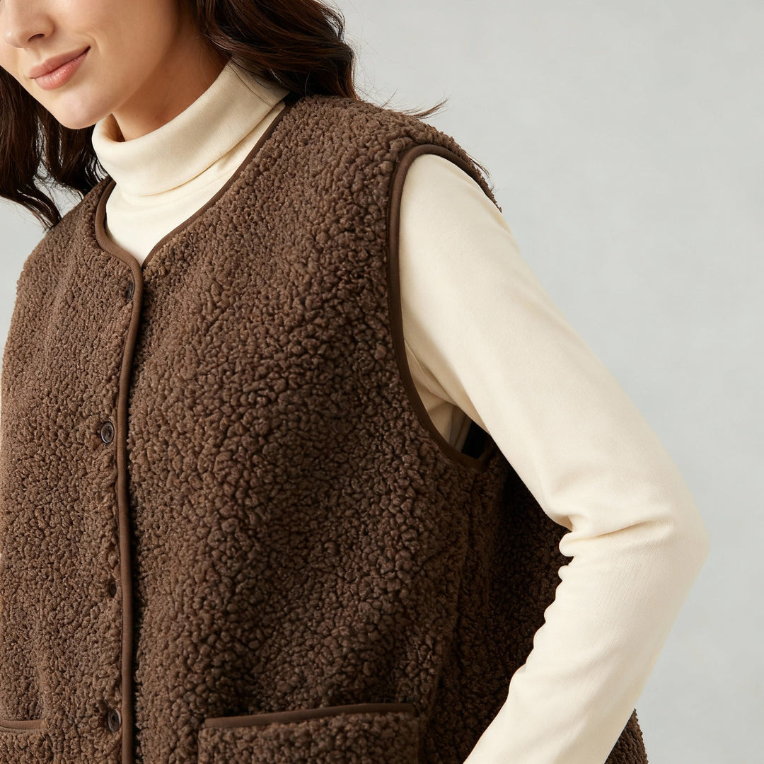 Winter Warme Elegante Fleece Weste Damen | Shop Nory