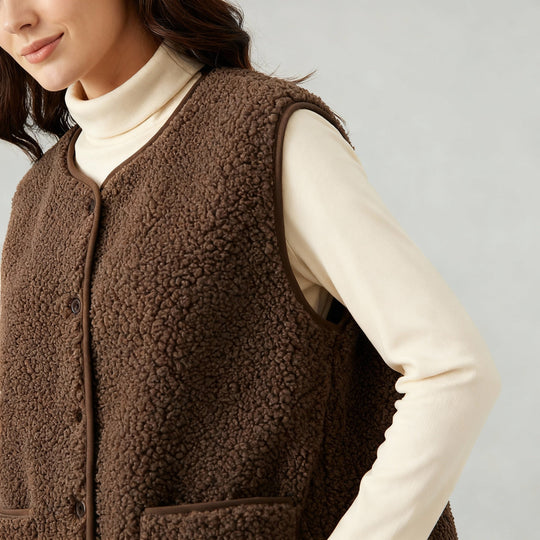 Winter Warme Elegante Fleece Weste Damen | Shop Nory