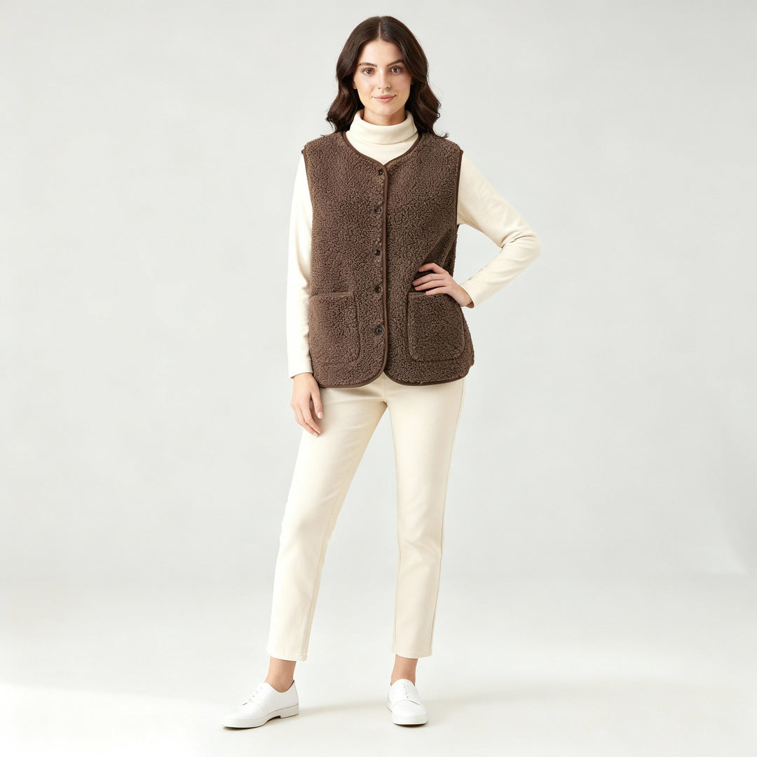 Winter Warme Elegante Fleece Weste Damen | Shop Nory