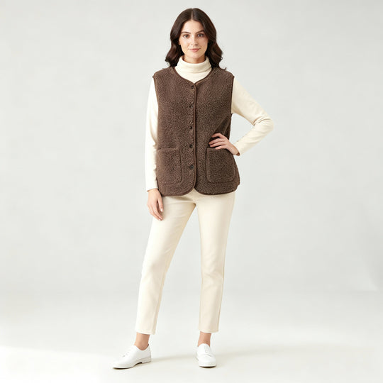 Winter Warme Elegante Fleece Weste Damen | Shop Nory