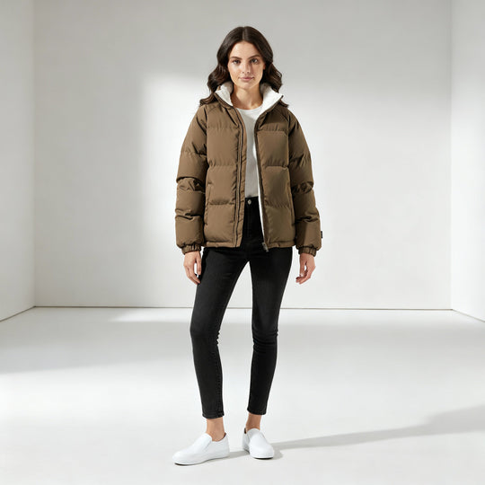 Warm Fleecegefüttert Leicht Pufferjacke Damen | Shop Nory