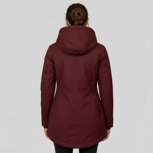 Wärmend Figurbetont Mittellang Kapuzen Wintermantel Damen | Shop Nory