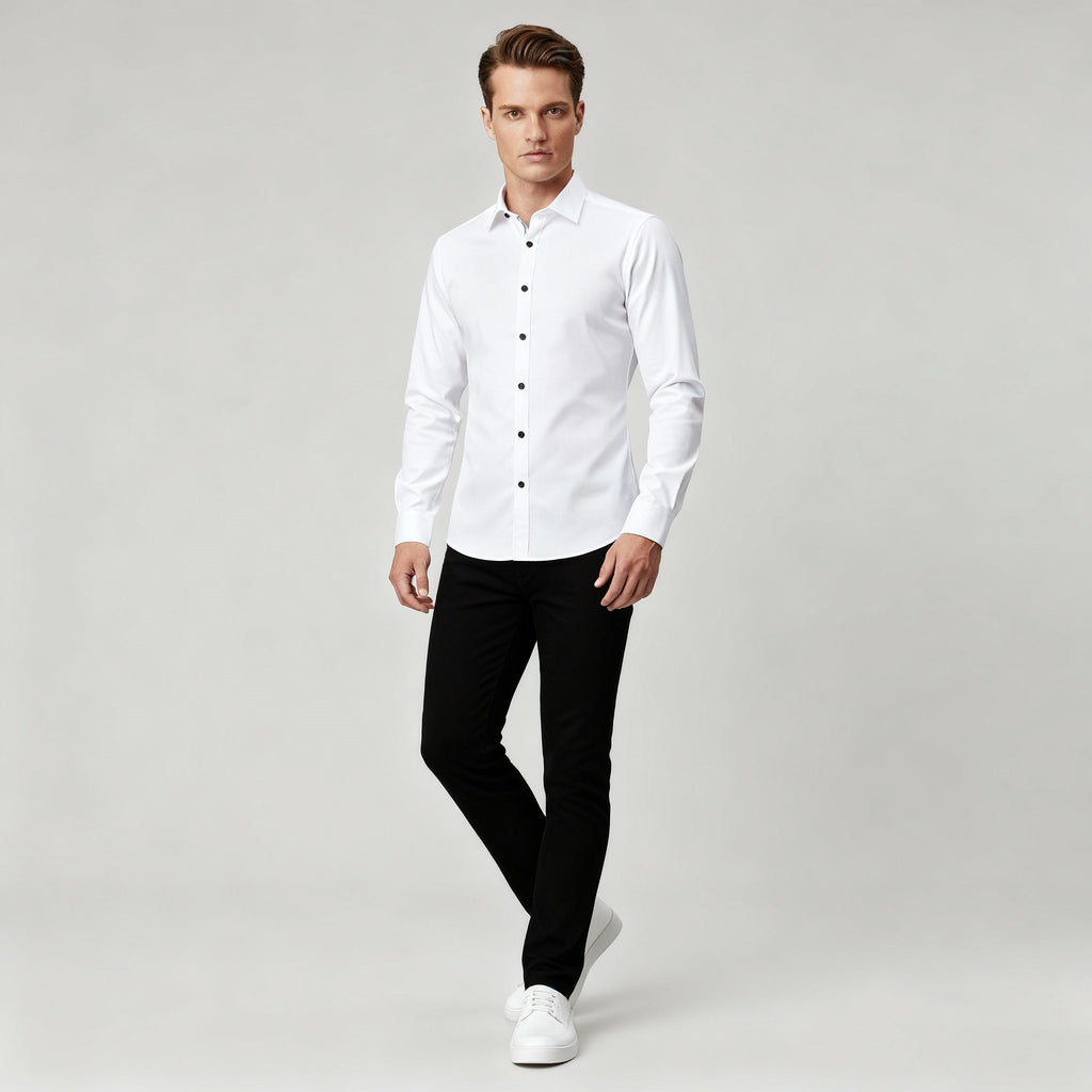 Bügelfreies Stretch Hemd Herren Slim Fit | ShopNory
