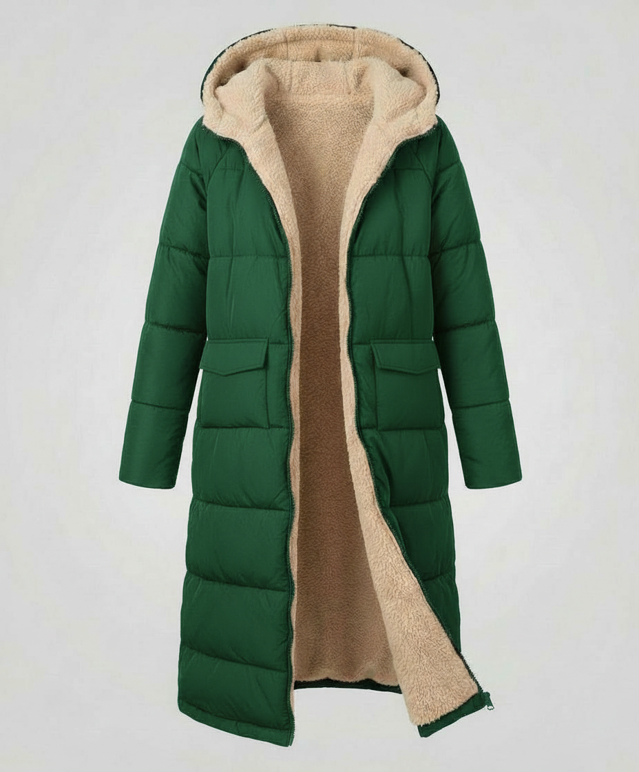 Wendbare Lange Damen Pufferjacke | Heidi-Mode