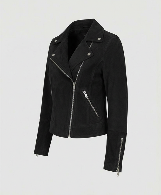Damen Wildleder Bikerjacke