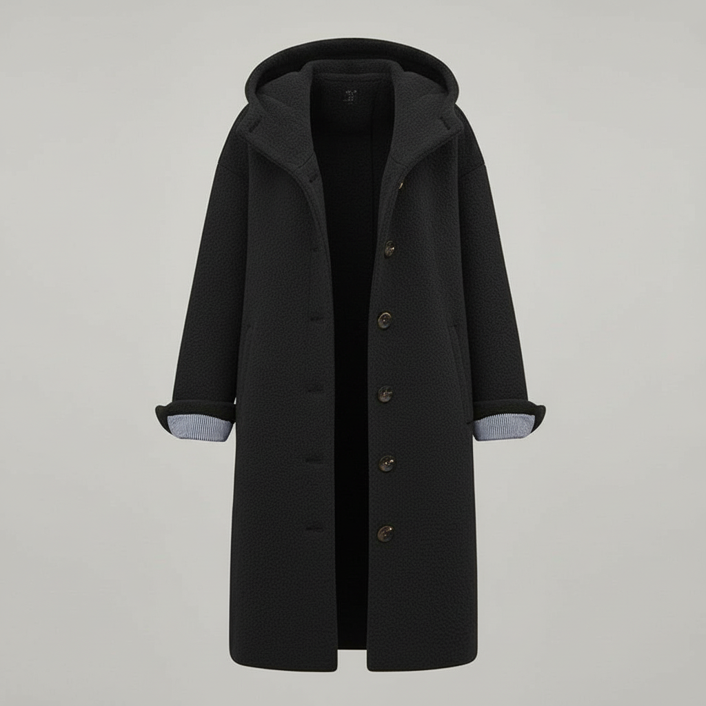 Eleganter Wintermantel Damen Komfort Langer Mantel Fleece | Shop Nory