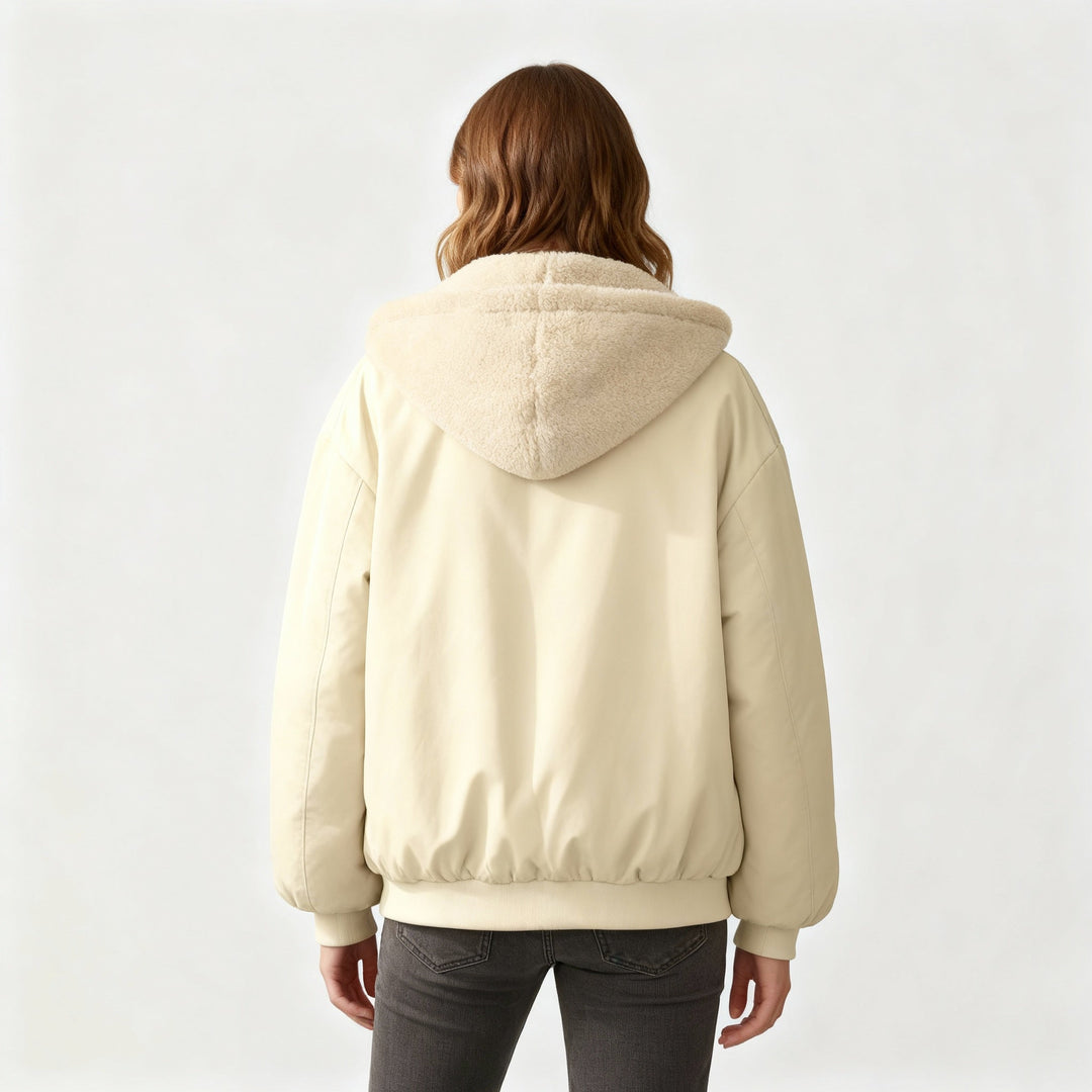 Bequeme Oversized Winterjacke Damen Komfort Warm Fleecelook | Heidi-Mode