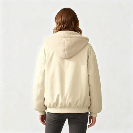 Bequeme Oversized Winterjacke Damen Komfort Warm Fleecelook | Heidi-Mode