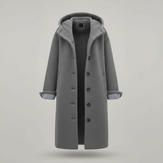 Eleganter Wintermantel Damen Komfort Langer Mantel Fleece | Shop Nory