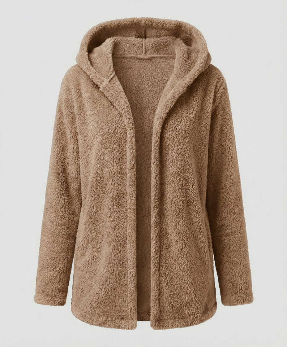 Teddy Fleecejacke Damen Lang