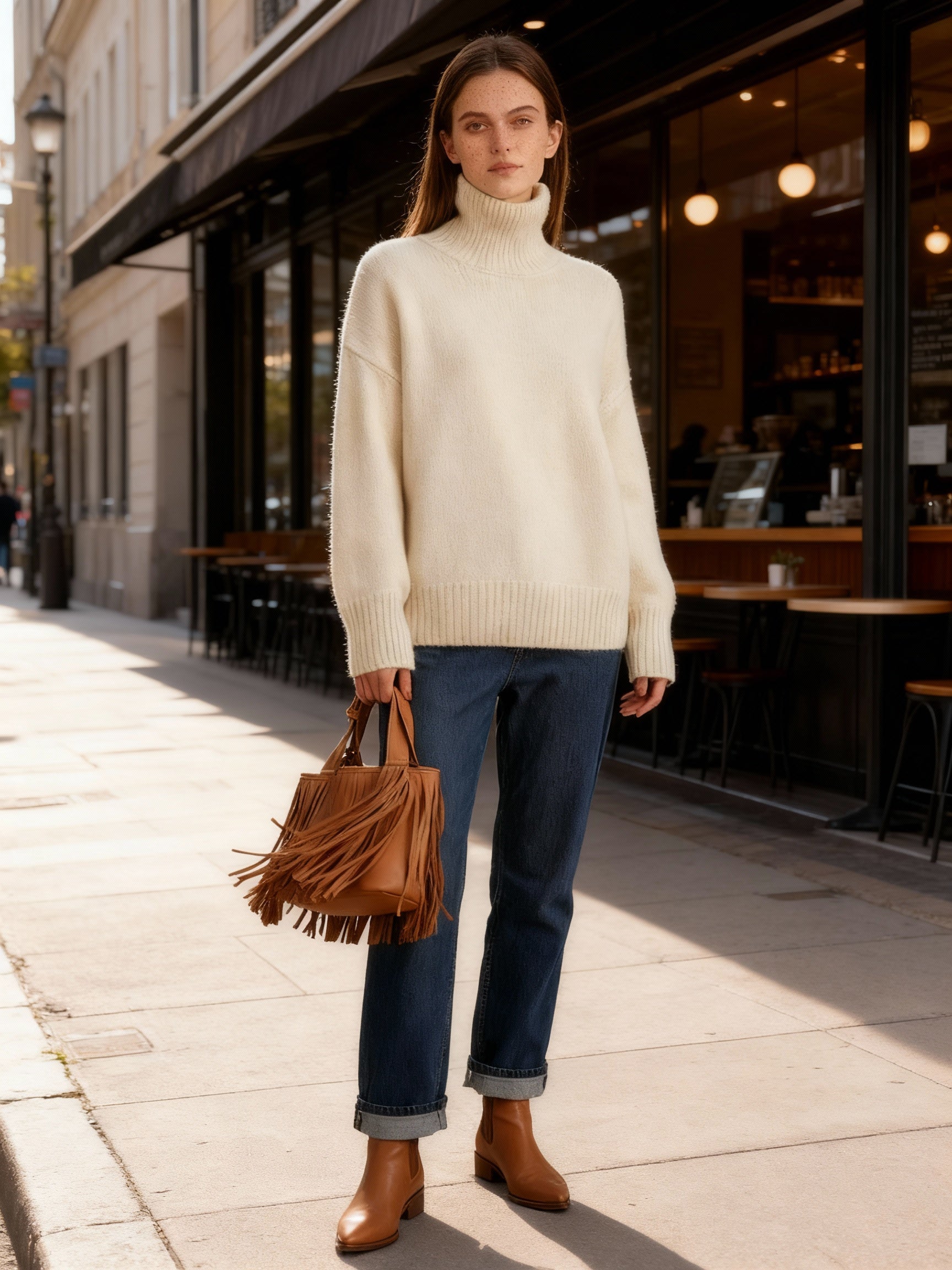 Damen Rollkragenpullover Linea | ShopNory