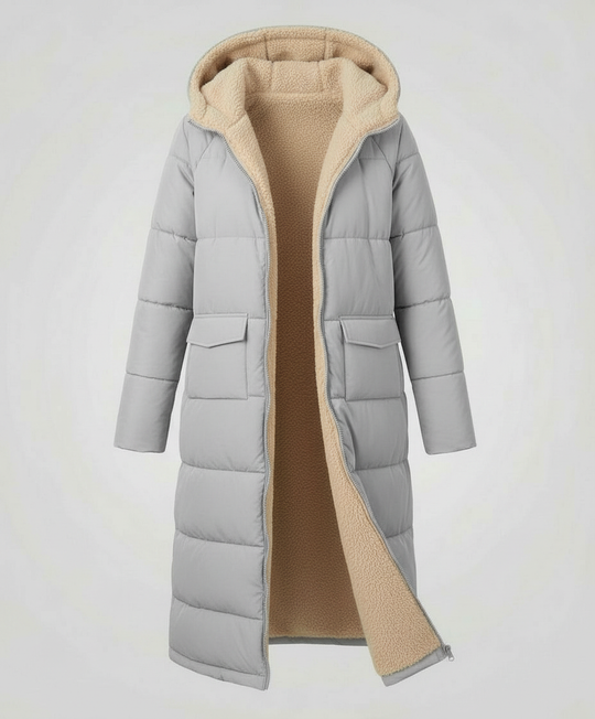 Wendbare Lange Damen Pufferjacke | Heidi-Mode