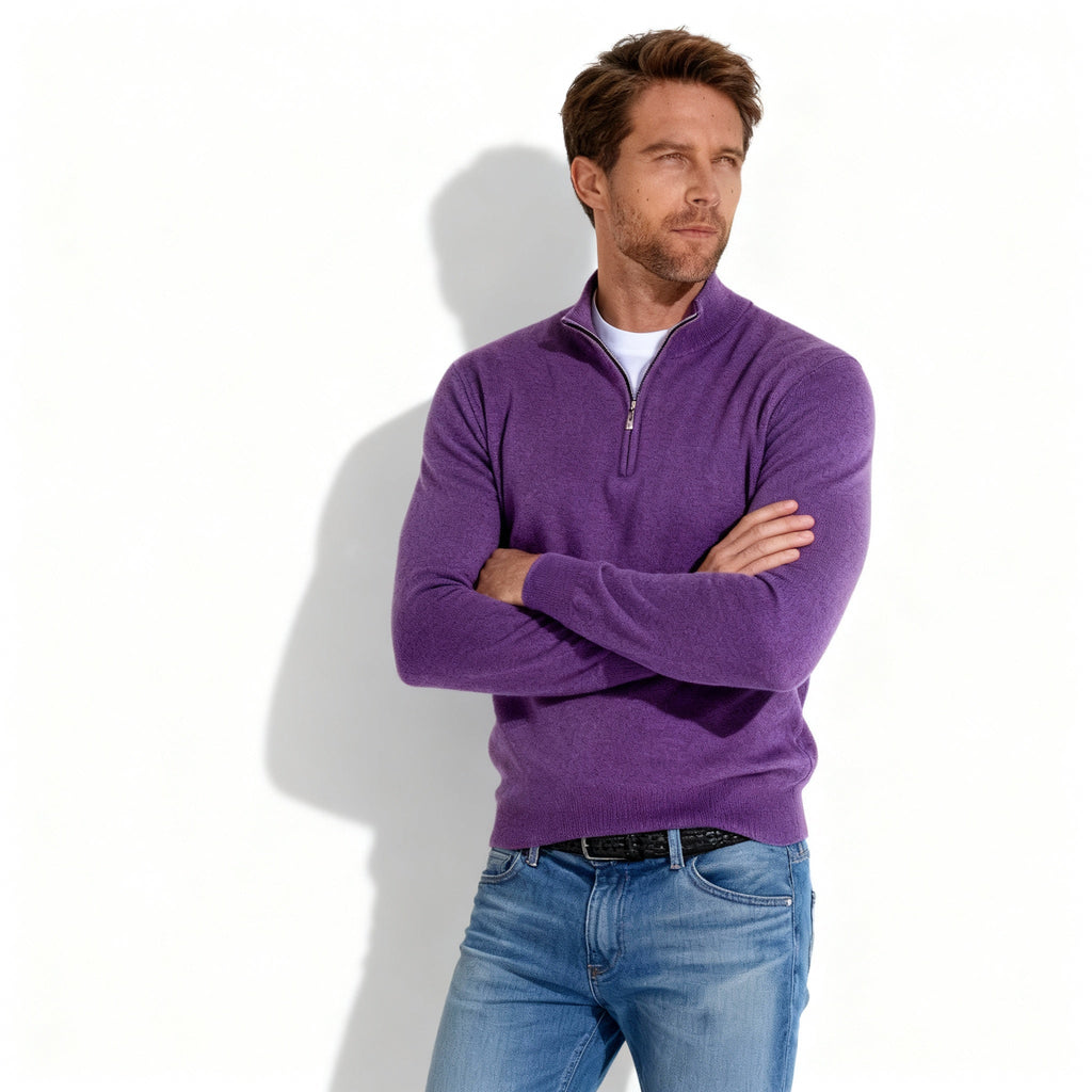 V-Ausschnitt Zipper Pullover
