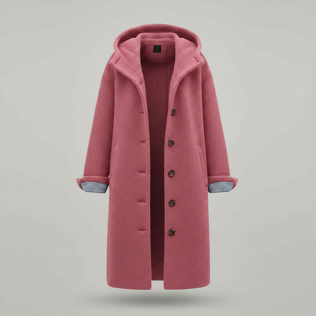Eleganter Wintermantel Damen Komfort Langer Mantel Fleece | Shop Nory