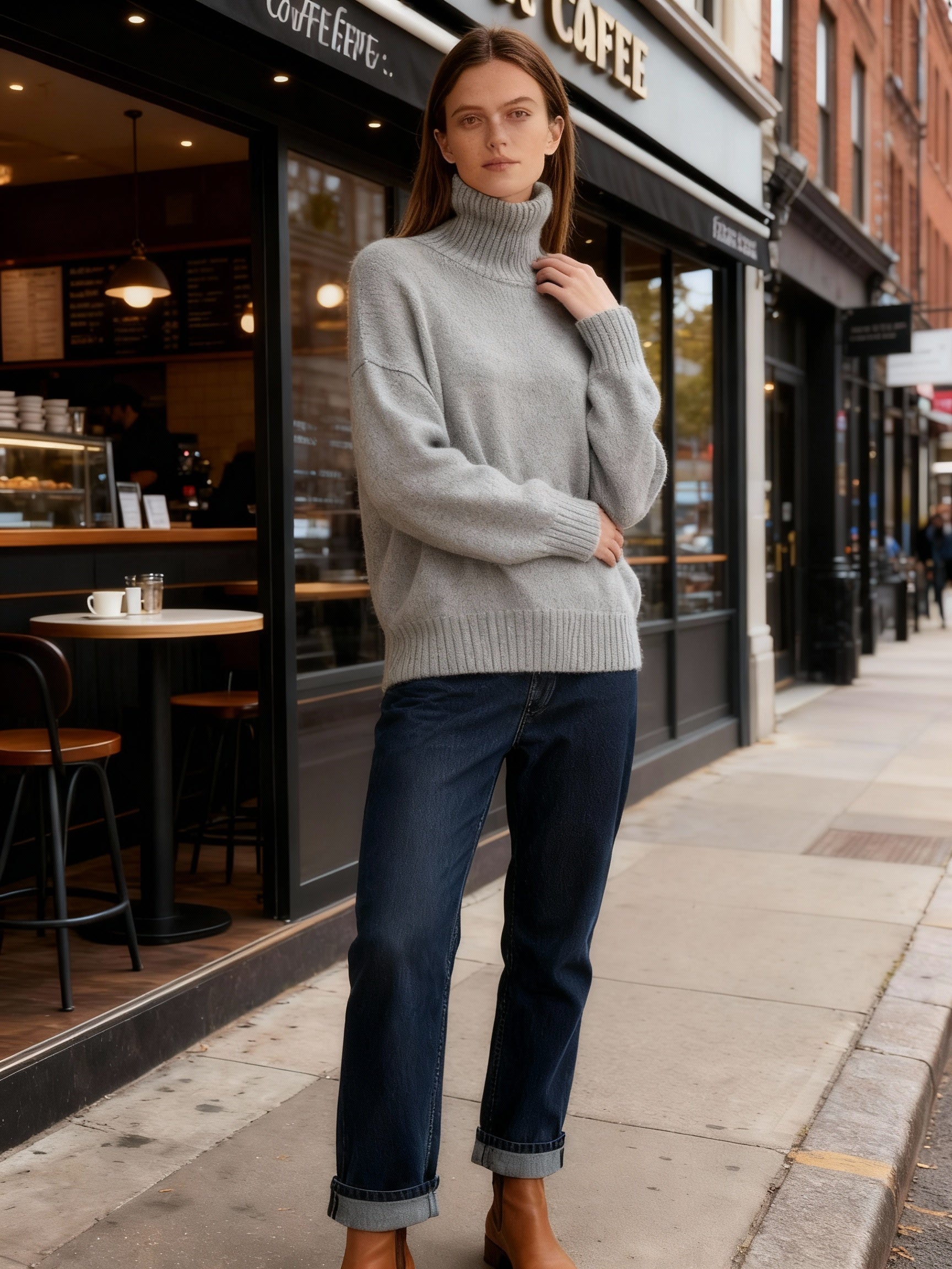 Damen Rollkragenpullover Linea | ShopNory