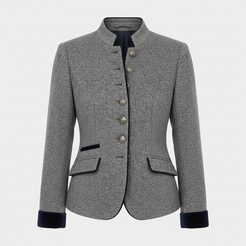 Damen Kurzjacke mit Mehrknopfleiste und Farbakzenten | ShopNory