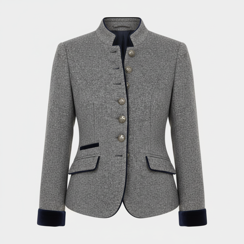 Damen Kurzjacke mit Mehrknopfleiste und Farbakzenten | ShopNory