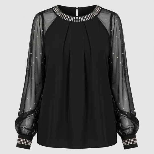 Mesh-Pailletten Damen Top | Shop Nory