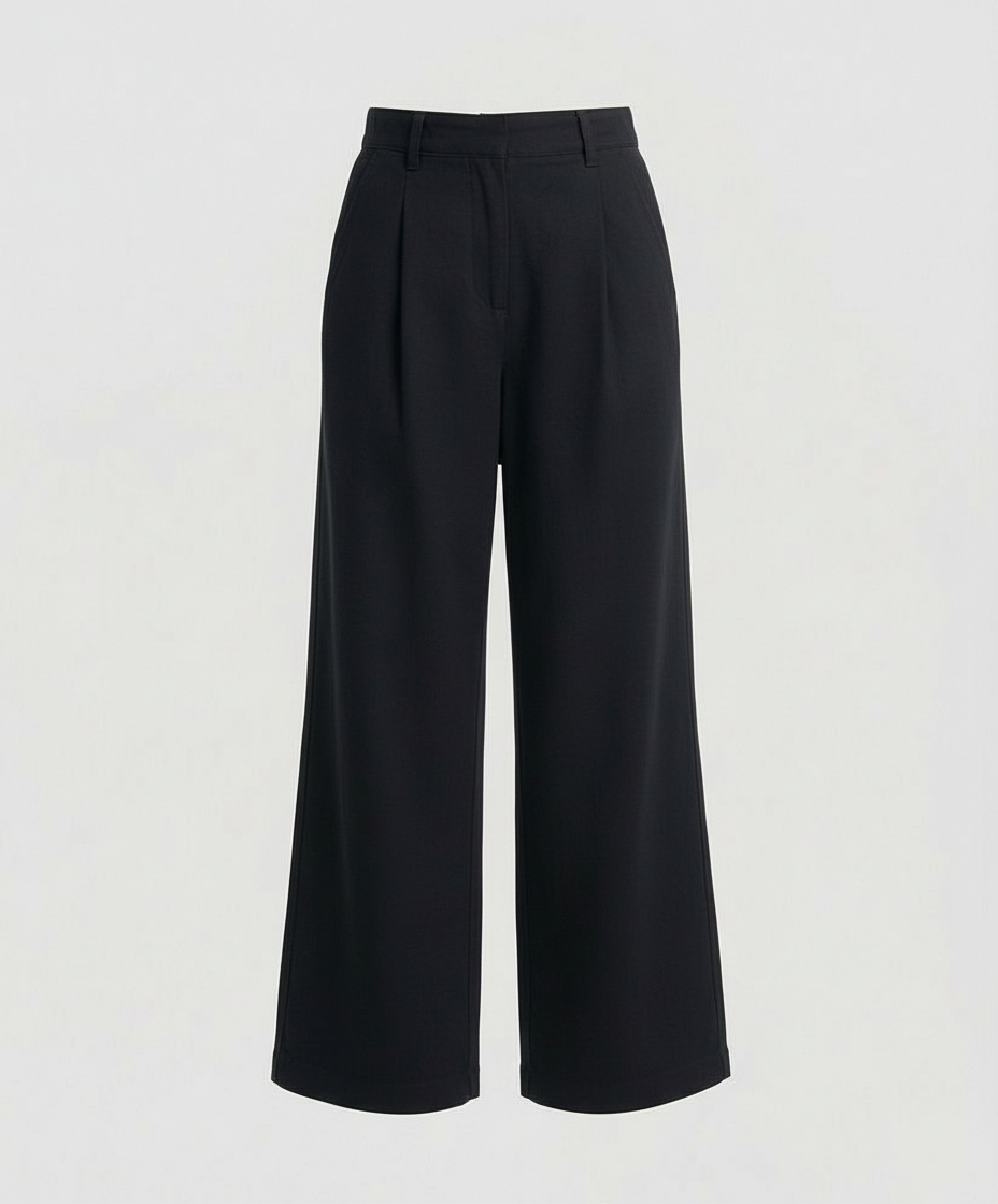 Schwarze High Waist Jeans Übergröße Lockerer Schnitt Gerade Damen Hose