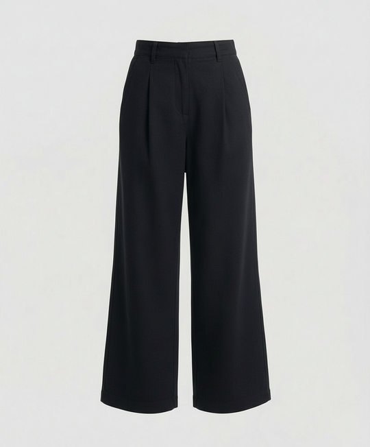 Schwarze High Waist Jeans Übergröße Lockerer Schnitt Gerade Damen Hose