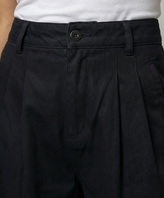 Schwarze High Waist Jeans Übergröße Lockerer Schnitt Gerade Damen Hose