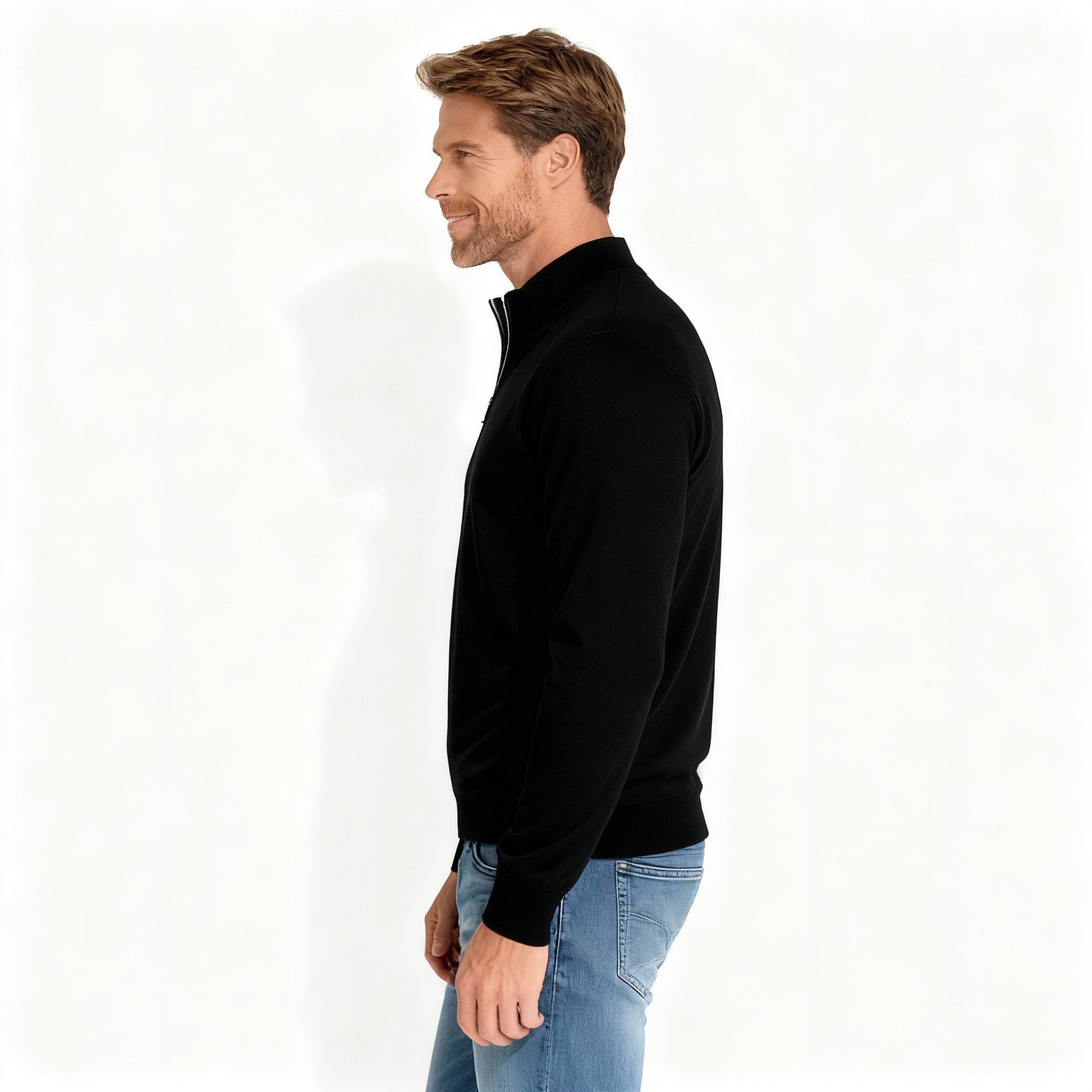 V-Ausschnitt Zipper Pullover