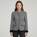 Klassische Strukturierte Premium Komfort Wolljacke Damen