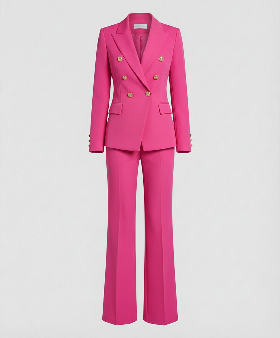 mit Blazer und Hose
