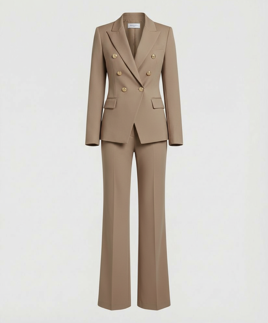mit Blazer und Hose